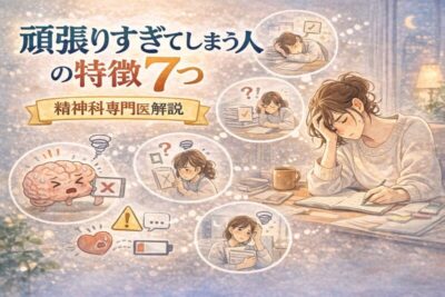 頑張りすぎてしまう人の特徴とは？精神科専門医が解説のアイキャッチ画像