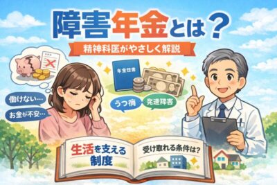 障害年金とは?|精神科専門医がわかりやすく解説のアイキャッチ画像
