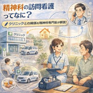 精神科の訪問看護ってなに？｜クリニックとの関係を精神科専門医が解説のアイキャッチ画像