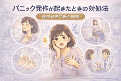 パニック発作が起きたときの対処法　精神科専門医が解説のアイキャッチ画像
