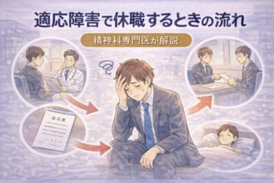 適応障害で休職するときの流れ　精神科専門医が解説のアイキャッチ画像