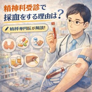 精神科受診で採血をする理由は？｜精神科専門医が解説のアイキャッチ画像