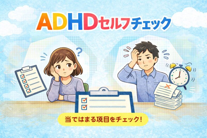 ADHDセルフチェック｜大人の発達障害の可能性に気づくためのチェックリスト精神科専門医が解説