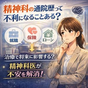 精神科の通院歴って不利になることある？｜精神科専門医が解説のアイキャッチ画像