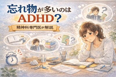 忘れ物が多い、集中力が続かない…これってどうしたらいい？精神科専門医が解説のアイキャッチ画像