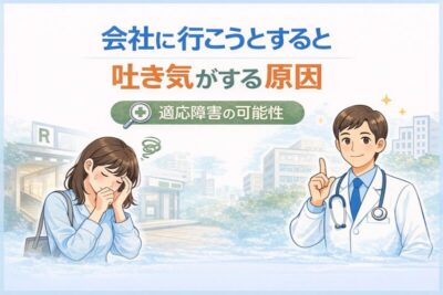 会社に行こうとすると吐き気がする原因｜適応障害の可能性のアイキャッチ画像