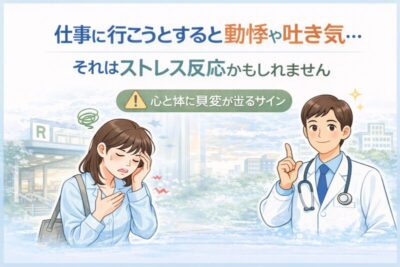 仕事に行こうとすると動悸や吐き気…それはストレス反応かもしれませんのアイキャッチ画像