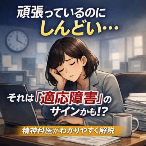 「頑張っているのにしんどい…」それ、適応障害のサインかもしれません|精神科専門医が解説のアイキャッチ画像