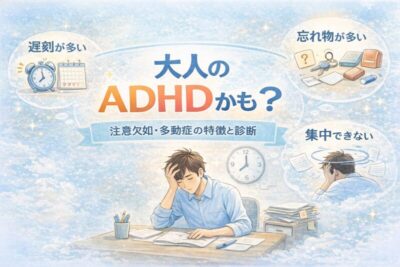 大人のADHDとは？特徴と診断について精神科医が解説のアイキャッチ画像