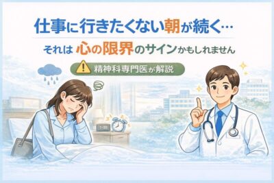 仕事に行きたくない朝が続く…それは心の限界のサインかもしれません｜精神科専門医が解説のアイキャッチ画像
