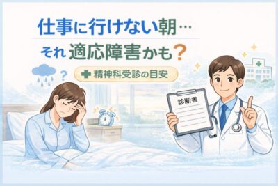 仕事に行けない朝…それ適応障害かも？精神科受診の目安のアイキャッチ画像