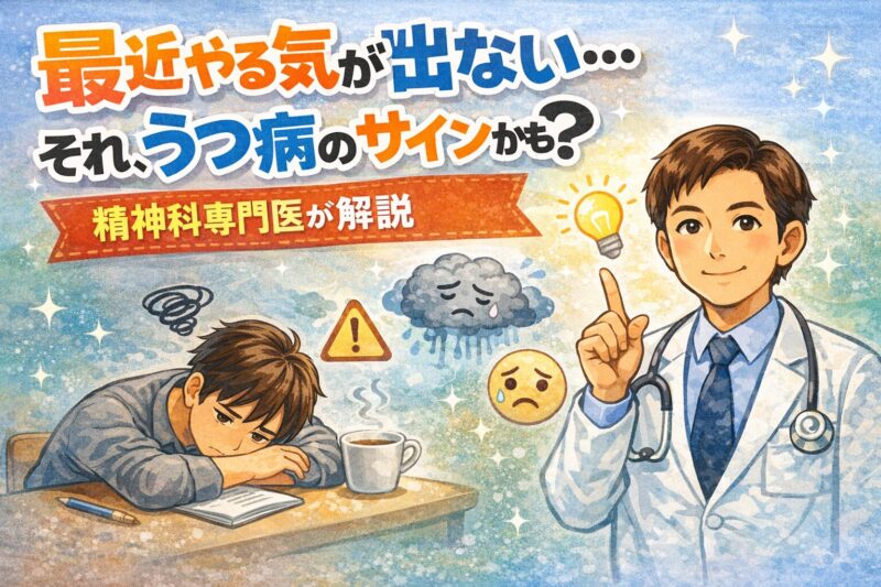 「最近やる気が出ない…それ、うつ病のサインかも？」精神科専門医が解説