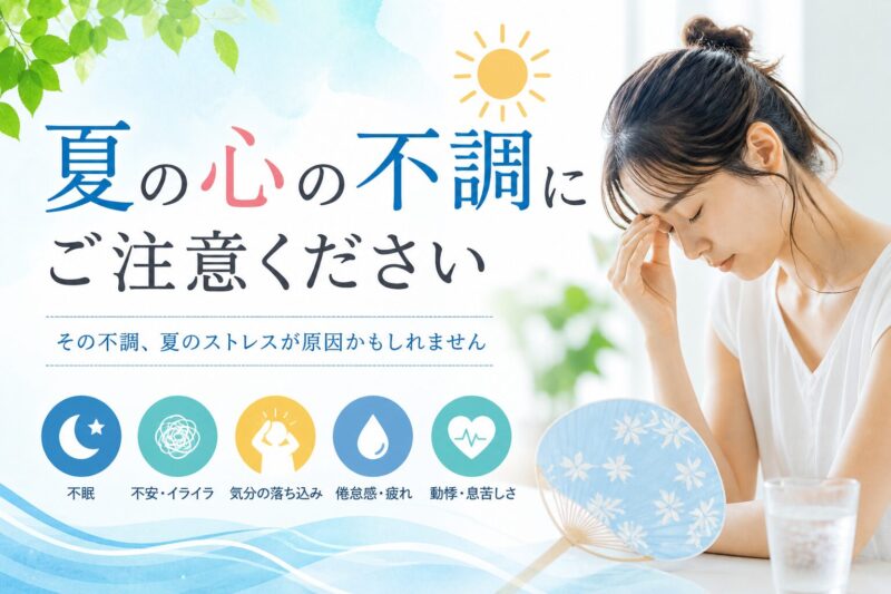 夏の心の不調にご注意ください｜新宿で精神科をお探しの方へ