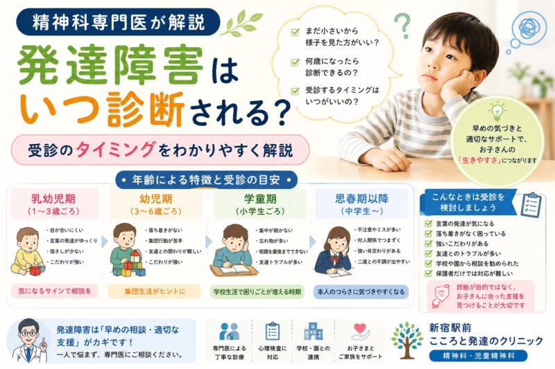 発達障害はいつ診断される？受診のタイミングを精神科専門医が解説