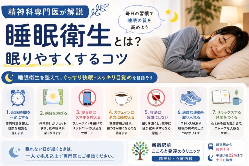 睡眠衛生とは？眠りやすくするコツを精神科専門医が解説