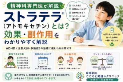 ストラテラ（アトモキセチン）とは？効果・副作用を精神科専門医が解説のアイキャッチ画像