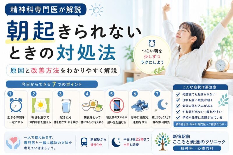 朝起きられないときの対処法｜原因や改善方法を精神科専門医が解説